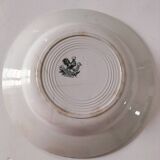 Antique plate from the Saint-Amandinoise pottery factory, Muguet pattern, circa 1900