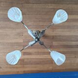 Lustre art déco signé Degué 1930 4 branches
