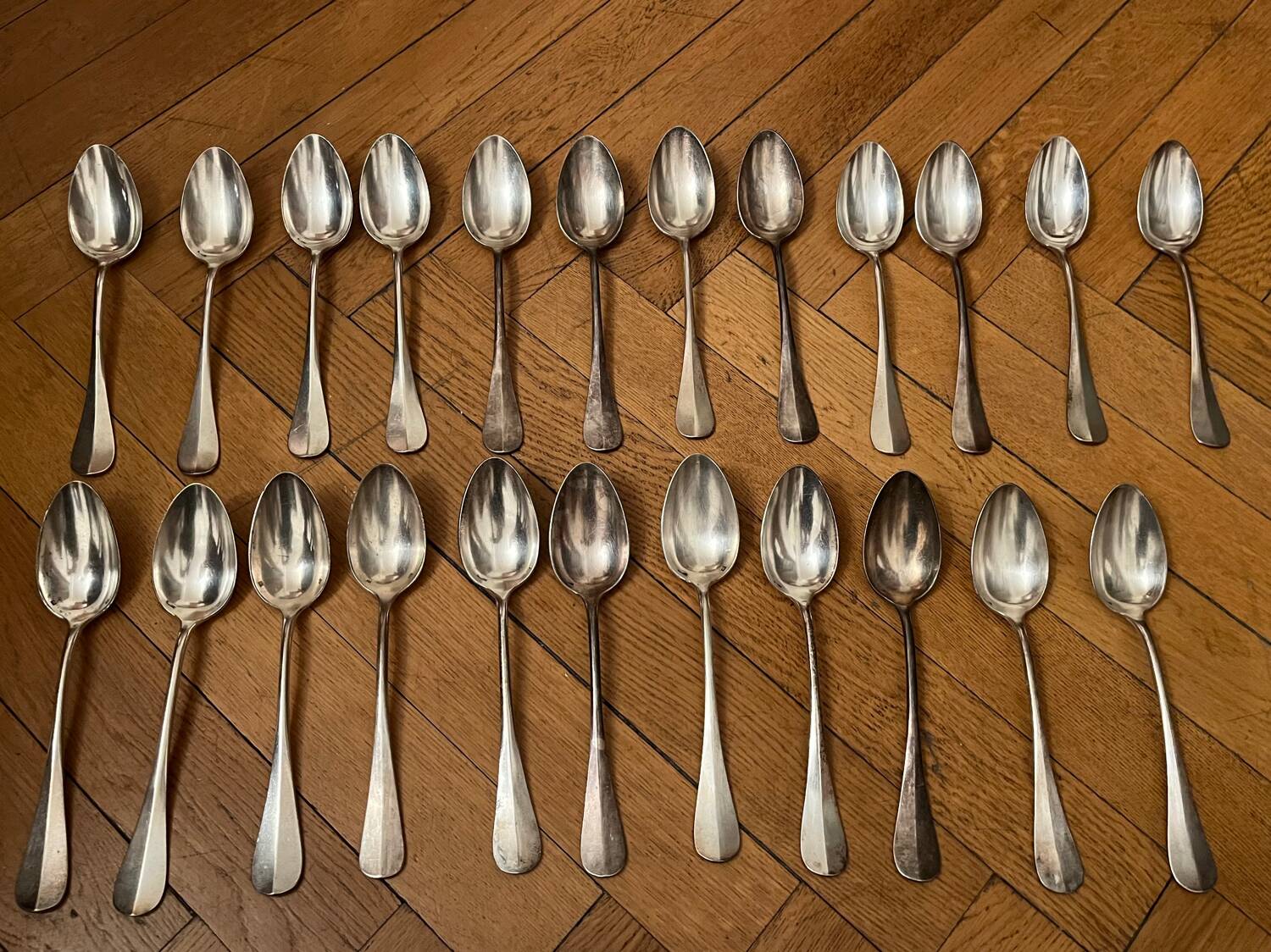 Old silver spoons