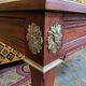 Flat desk in mahogany and leather style Louis XVI restored