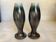 Pair of flamed ceramic vases Thulin Made in Belgium
