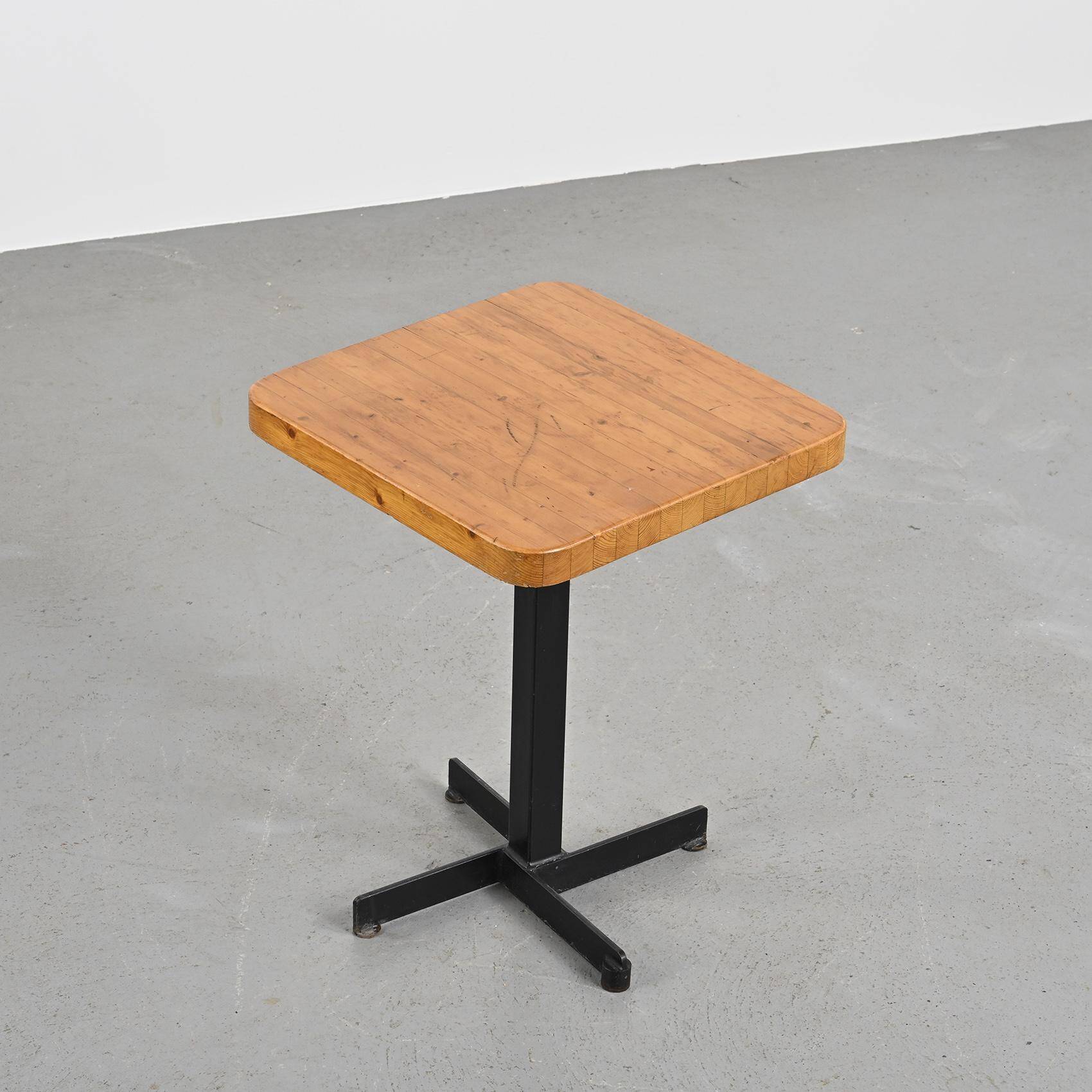 Square table by Charlotte Perriand, Les Arcs circa 1973