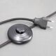 1930s Czechoslovak Art Deco chrome floor lamp with milk glass globe and table