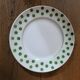 Set of 12 small green polka dot dessert plates - Moulin des Loups