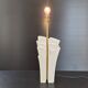 Vintage 1970s stone & brass lamp
