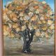 Original Swedish Oil On Canvas – “Chestnut Tree In Bloom” By Nils Olsson – Signed – Vintage & Framed – 83 × 72.5 Cm (32.7" × 28.5")