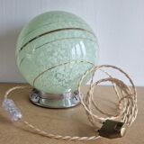 Clichy glass table lamp with golden edges