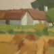 Mid Century Swedish Oil on Canvas – “Village” by Richard Björklund