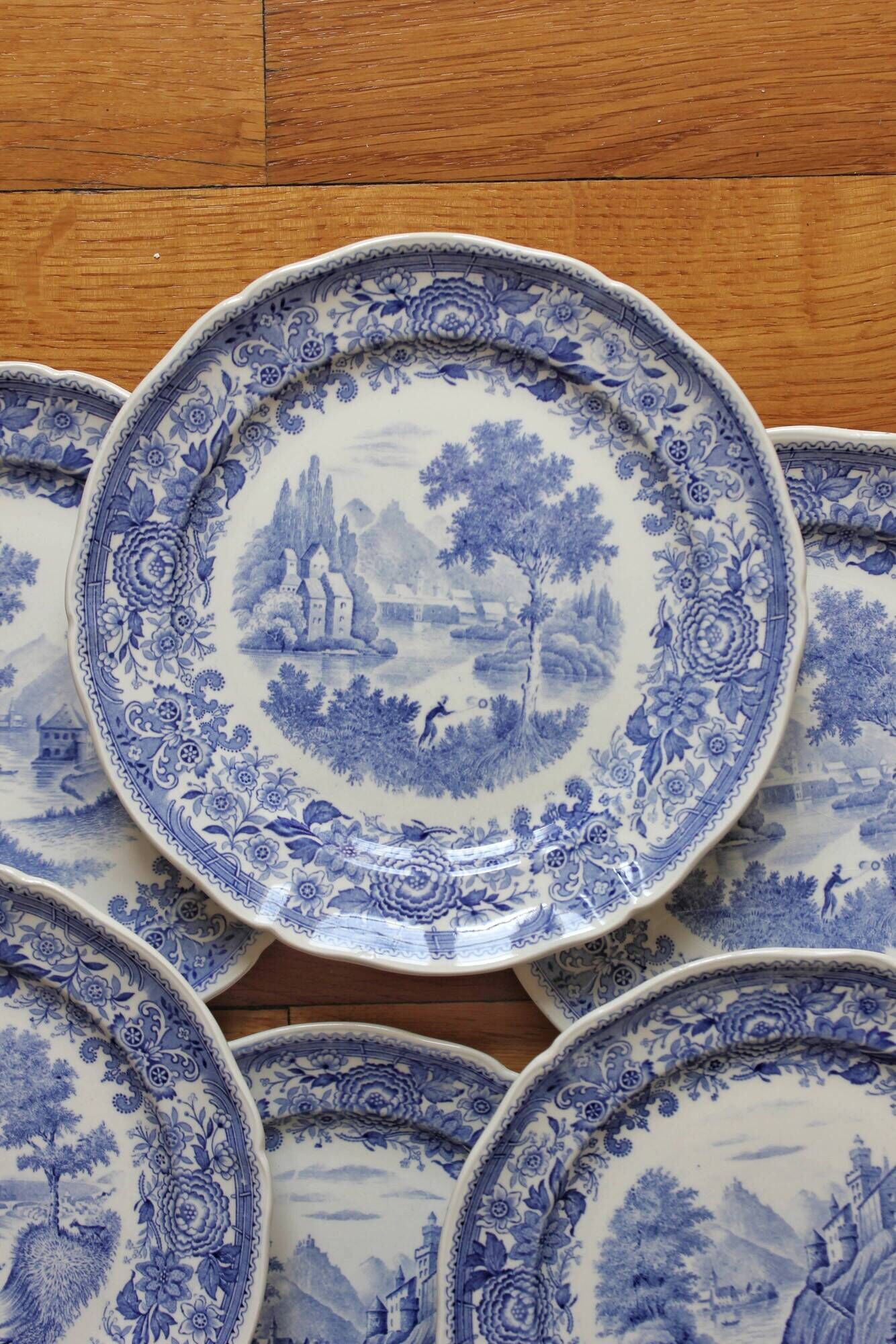 12 dessert plates in earthenware "Burgenland" Villeroy and vintage Boch