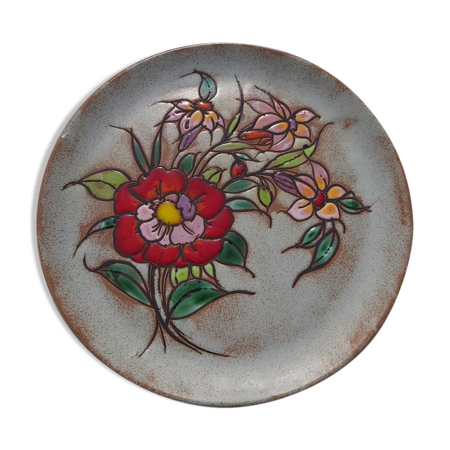 Vallauris enamelled plate