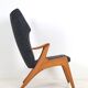 Fully restored Kurt Østervig / Rolschau Møbler “Wing Chair” armchair, mid-century Danish modern design, 1950s/1960s