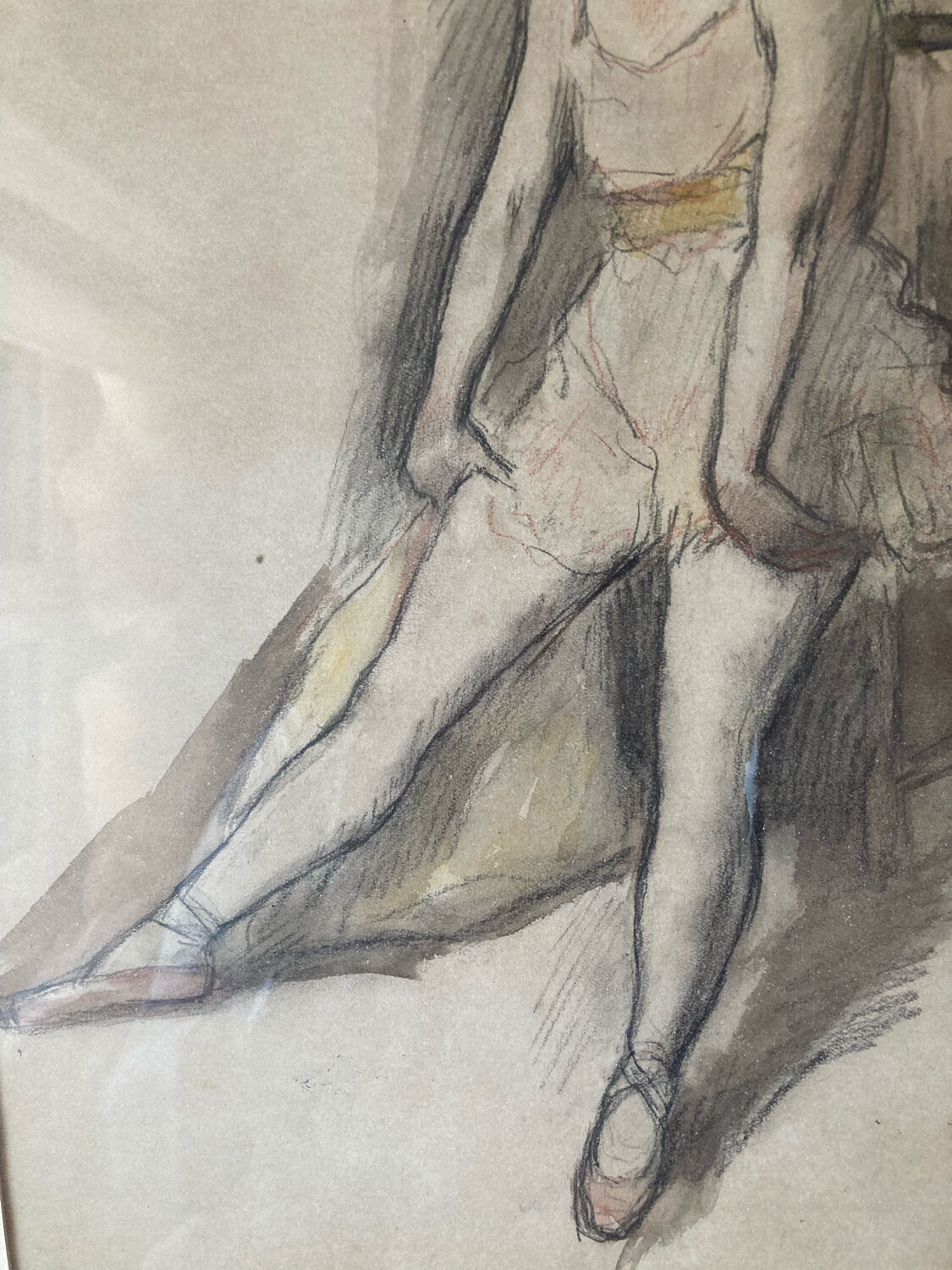 Dessin danseuse dans sa loge - Charle Emmanuel Jodelet