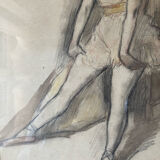 Drawing dancer in her dressing room - Charle Emmanuel Jodelet
