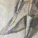 Dessin danseuse dans sa loge - Charle Emmanuel Jodelet