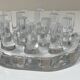 • Vintage solid glass sculptural candlestick