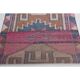 1970s Vintage Turkish Oushak Handmade Wool Cotton Pink Runner Rug 89x299