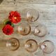 Set of 6 vintage rosaline champagne glasses