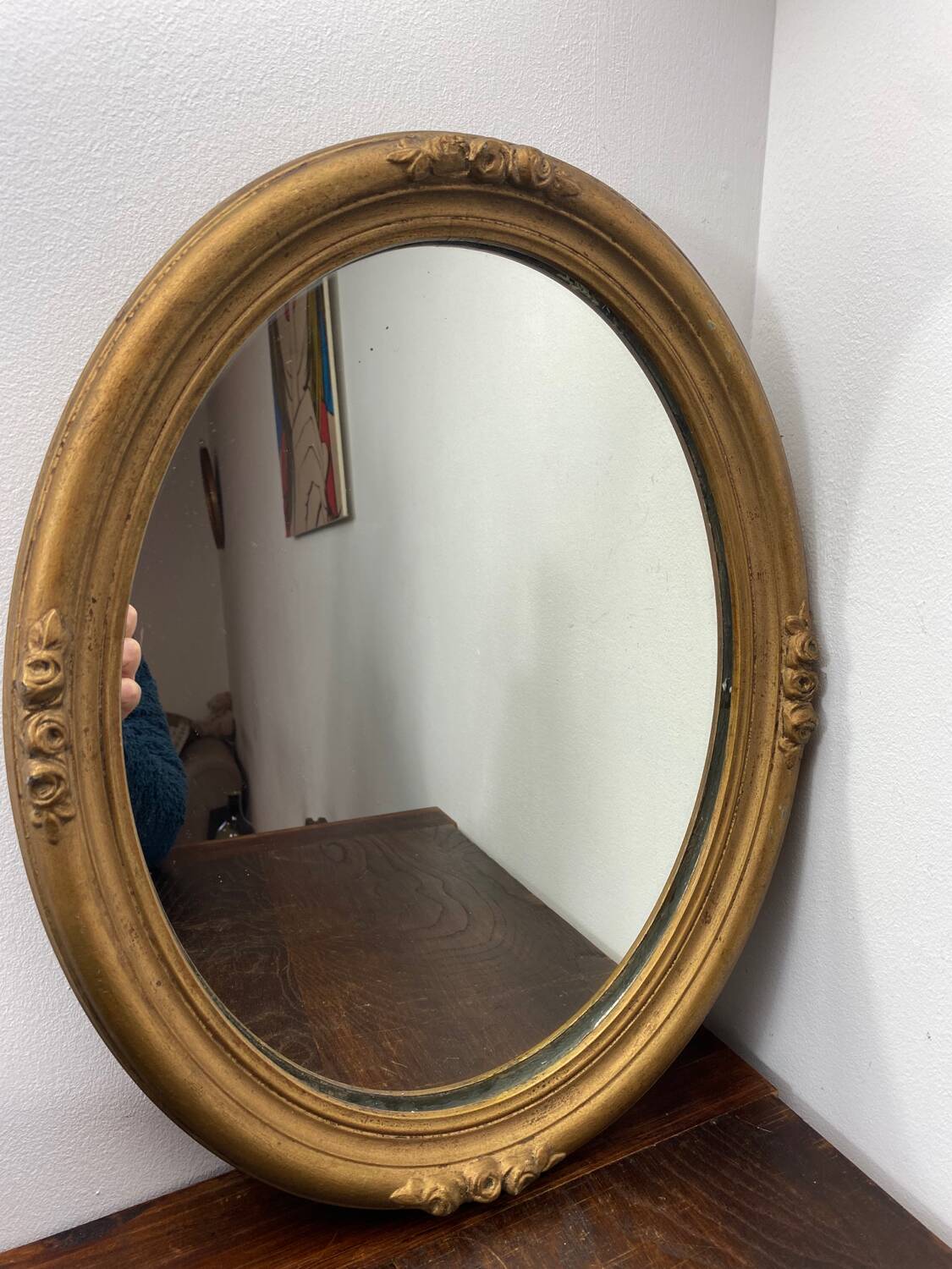 Old wooden mirror