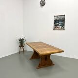 Savoyard monastery table in solid pine, circa 1970