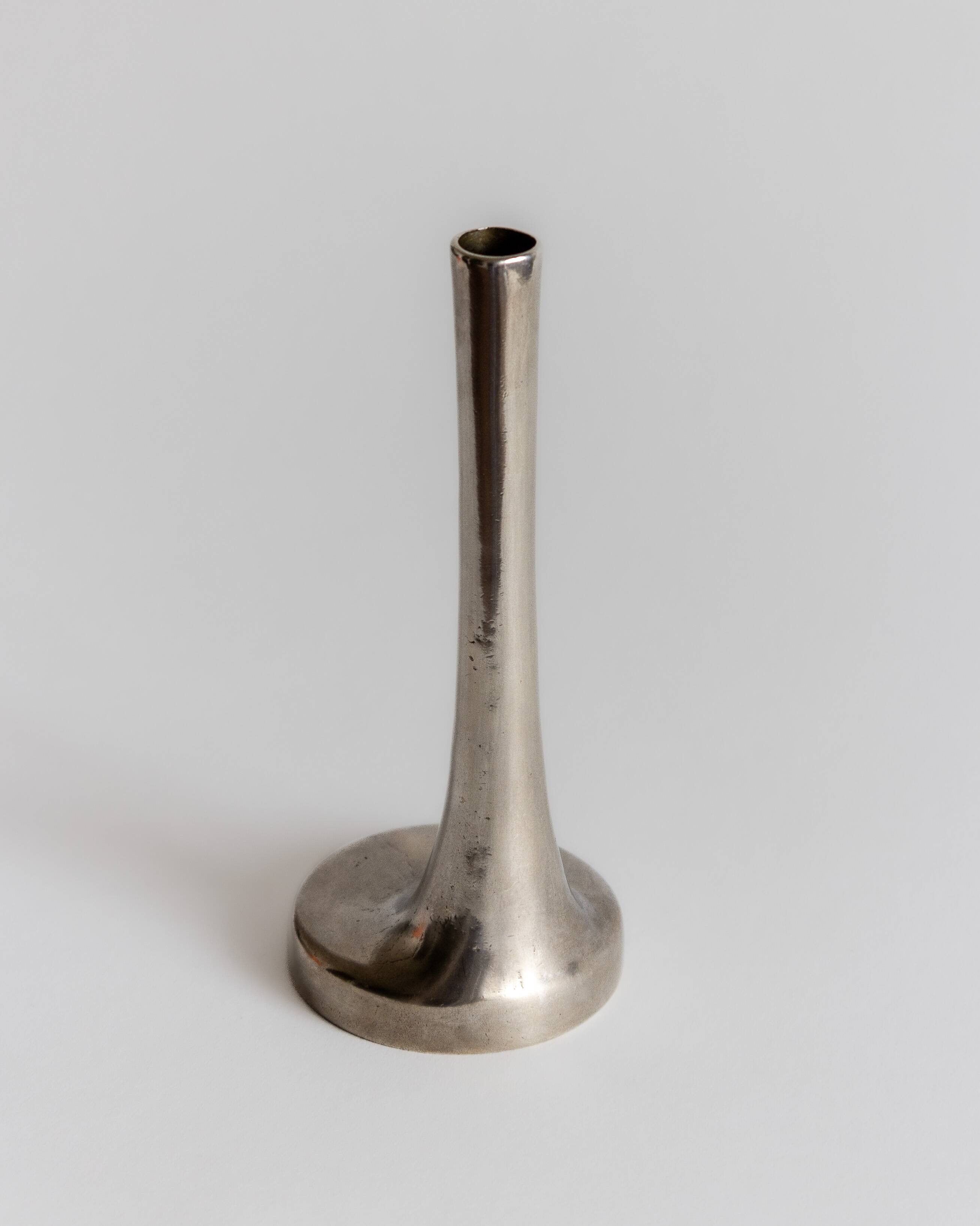 Silver-plated brass soliflore, Italy, 1960s
