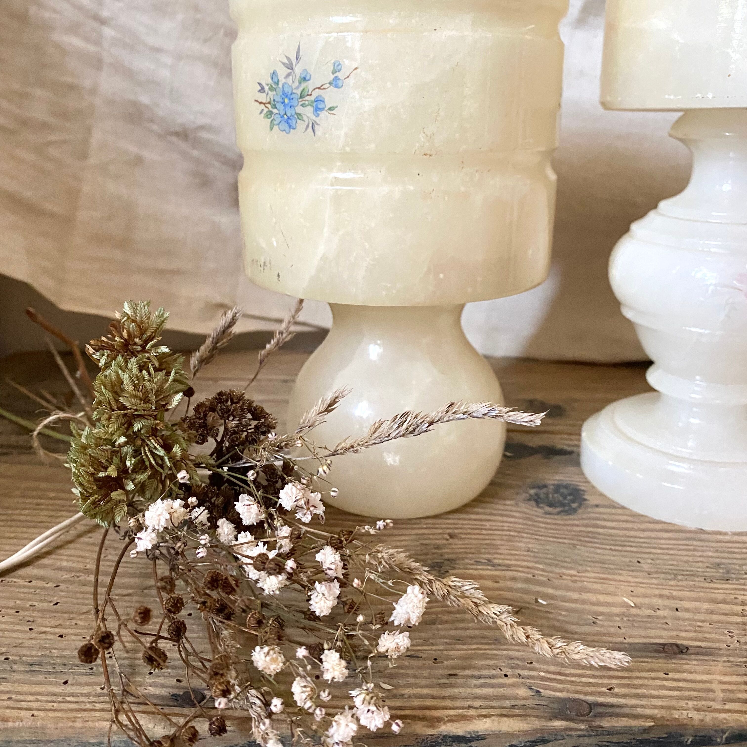 Vintage alabaster lamps
