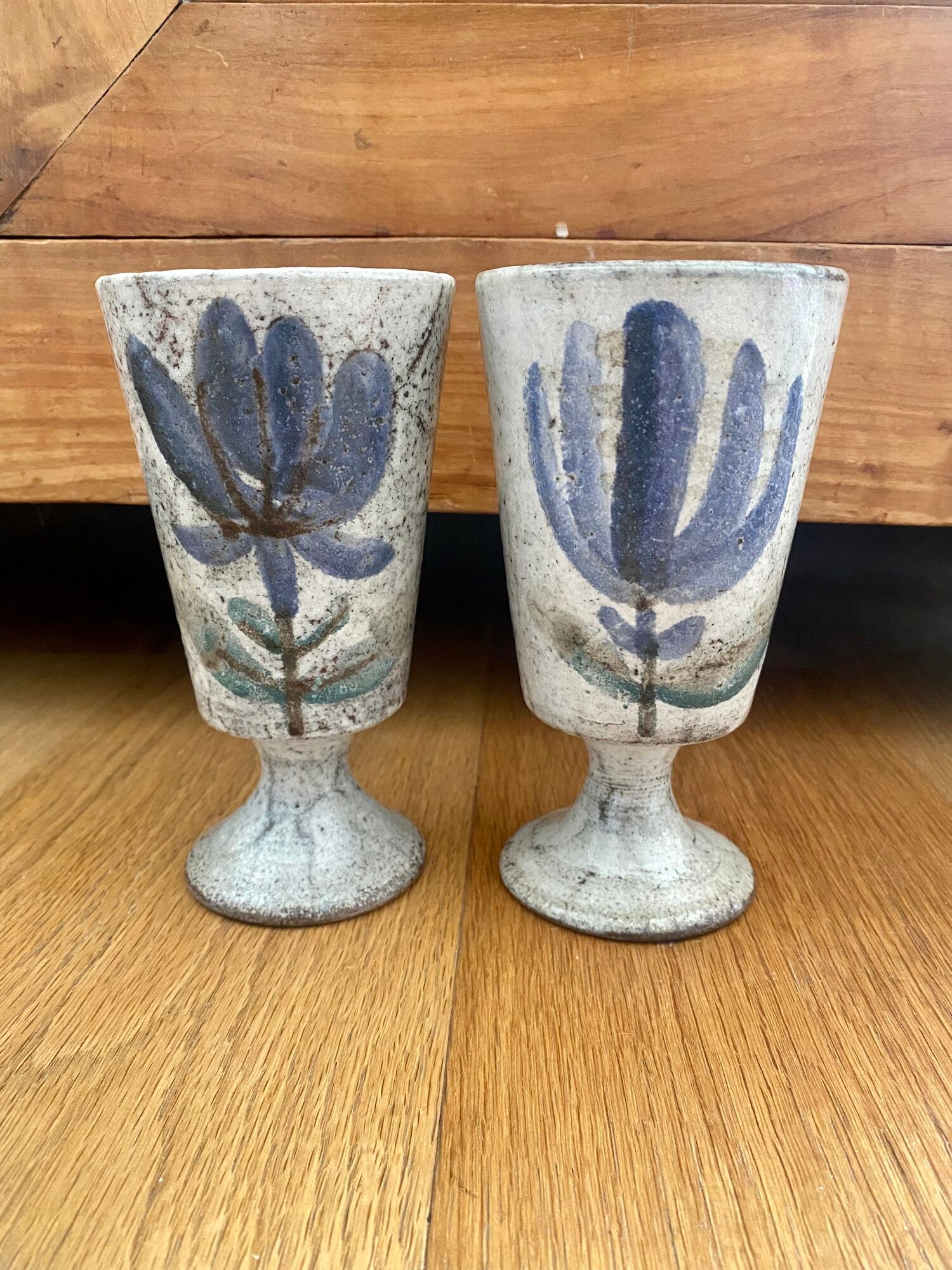 2 mazagrans ou vases céramique Gustave Reynaud Vallauris