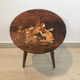 Inlaid wood side table