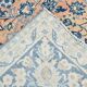 Tapis Persan Vintage Tissé Main, Motif Floral, Laine Beige & Bleu,301x414Cm