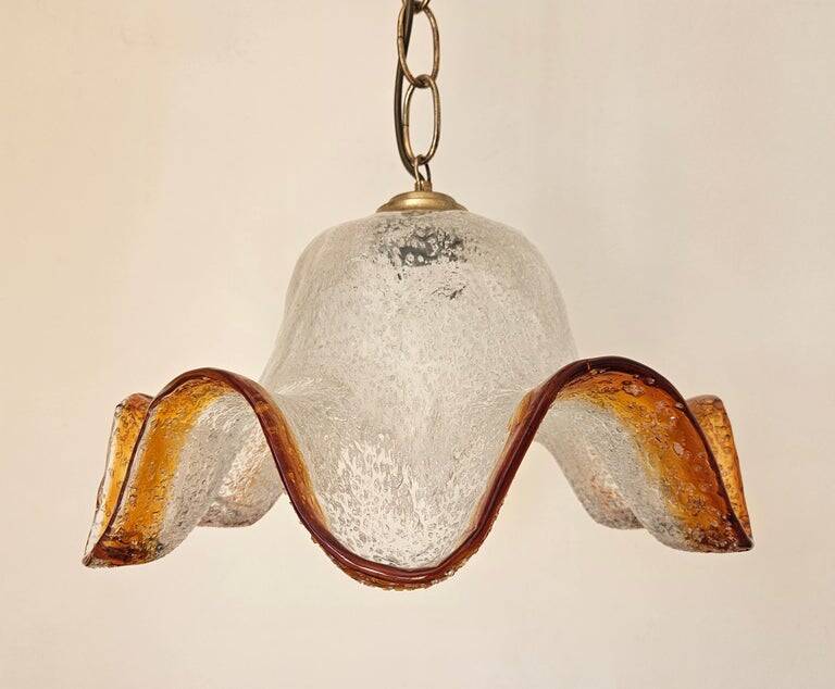 Midcentury Rare Chandelier Mazzega, Murano Glass, Italy, 1970s