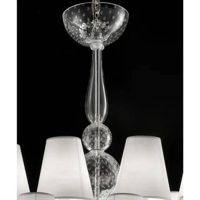 Transparent Murano Glass Chandelier by Simoeng for Simoeng