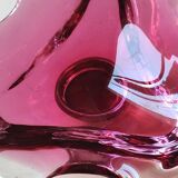 Empty pocket Murano design, blown Art glass, pink tones