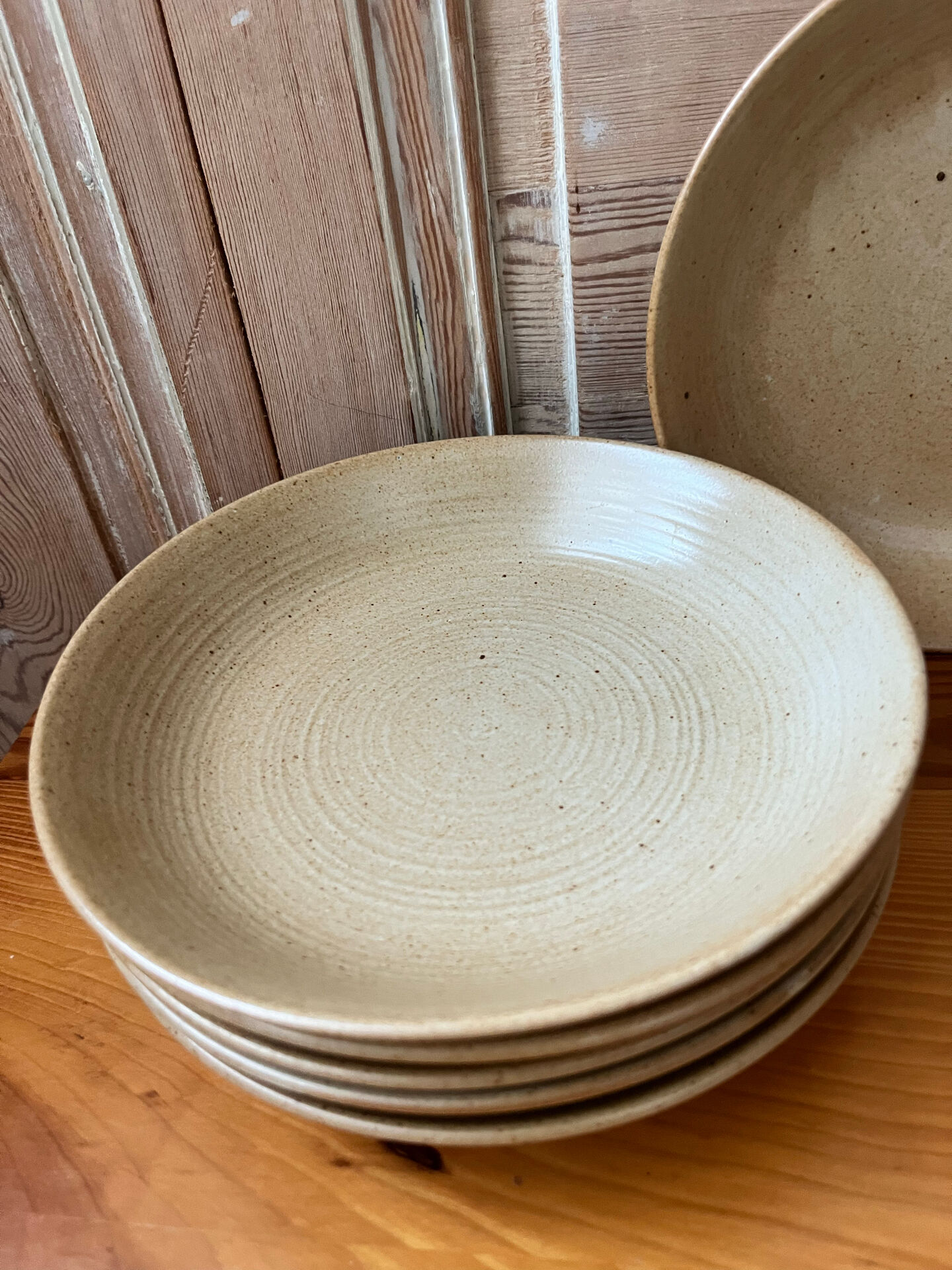 6 deep plates in stoneware