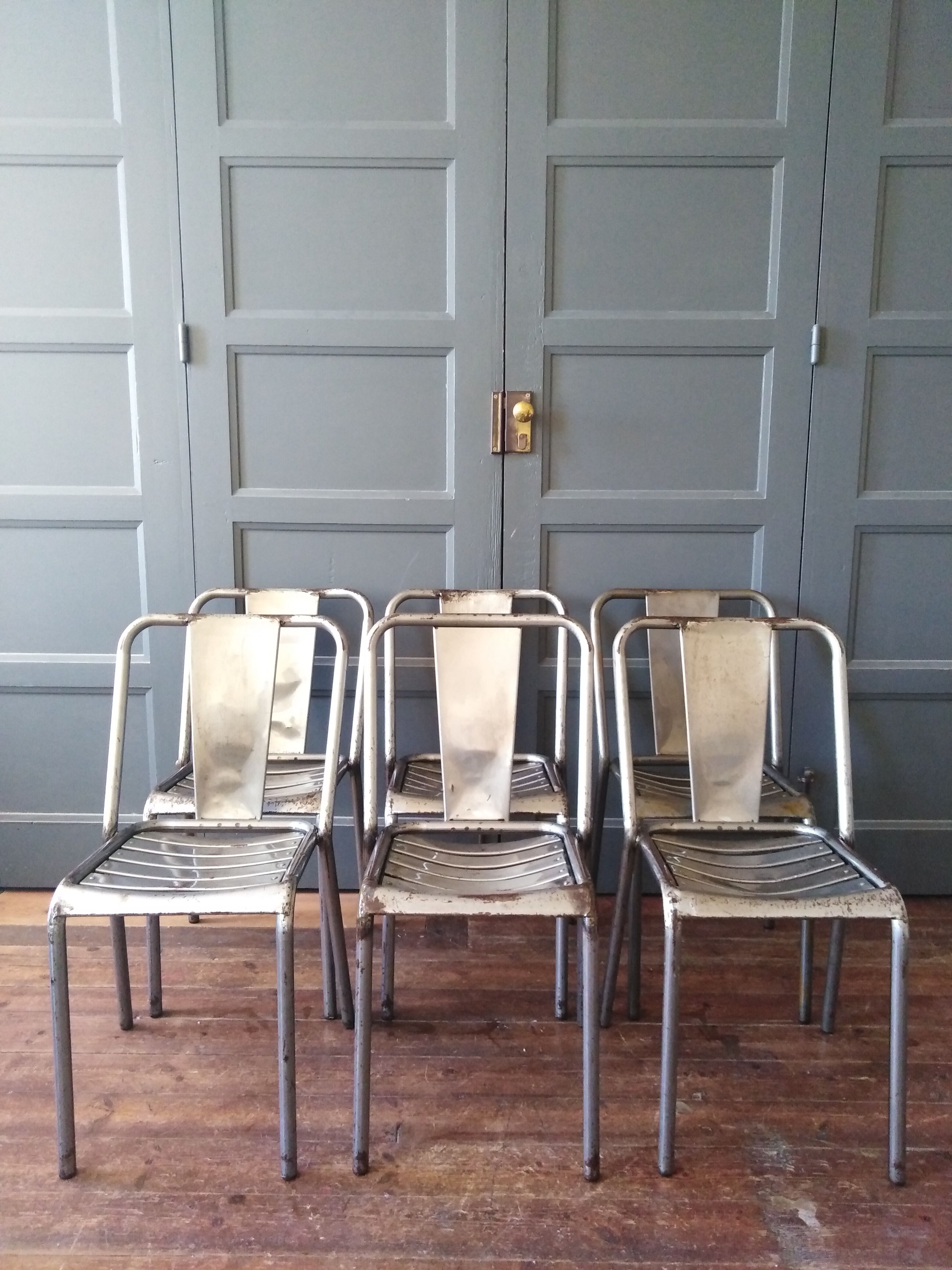 6 Tolix bistro chairs