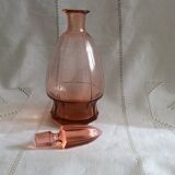 Art deco 1960s pink glass carafe