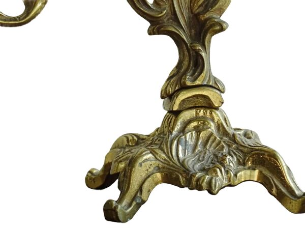 Candélabres anciens en laiton français