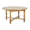 Rustic farmhouse table round pine