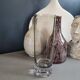 Vase rouleau en verre fumé