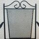 Series of 5 armchairs, openwork metal garden chairs, 60s/70s, stackable