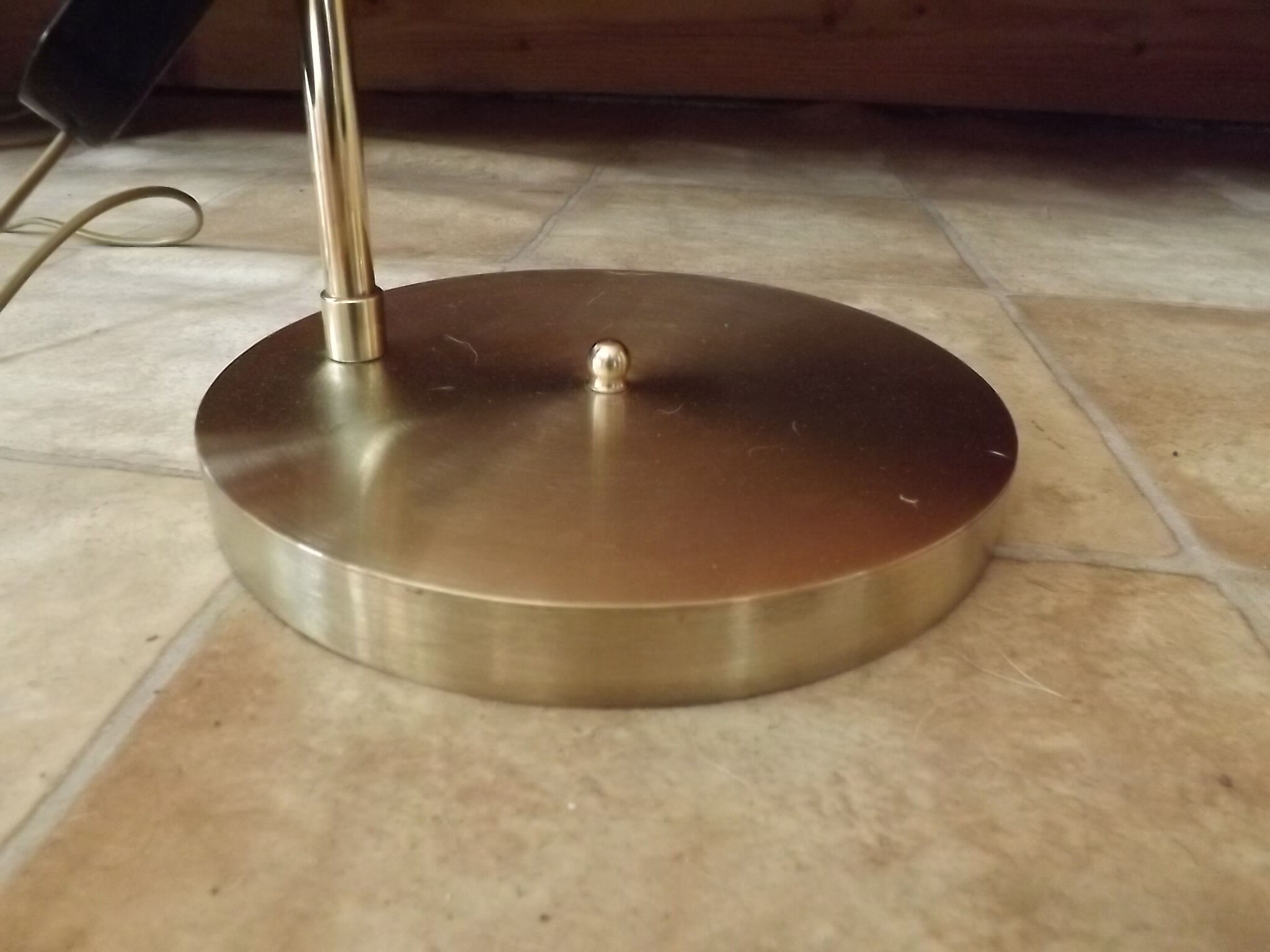 Modernist brass floor lamp deknudt 1970 vintage