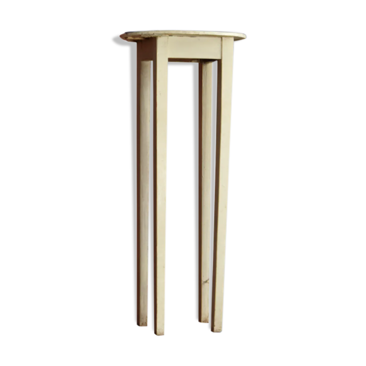 Old off-white wooden side table
