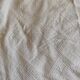 White cotton bedspread, vintage woven cotton bed throw.