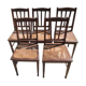 5 old canne chairs