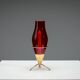 Gunnar Ander candleholder in brass, glass and rattan for Ystad Metall