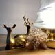 Vintage globe table lamp in frosted glass