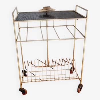 Gold and black vinyl storage trolley