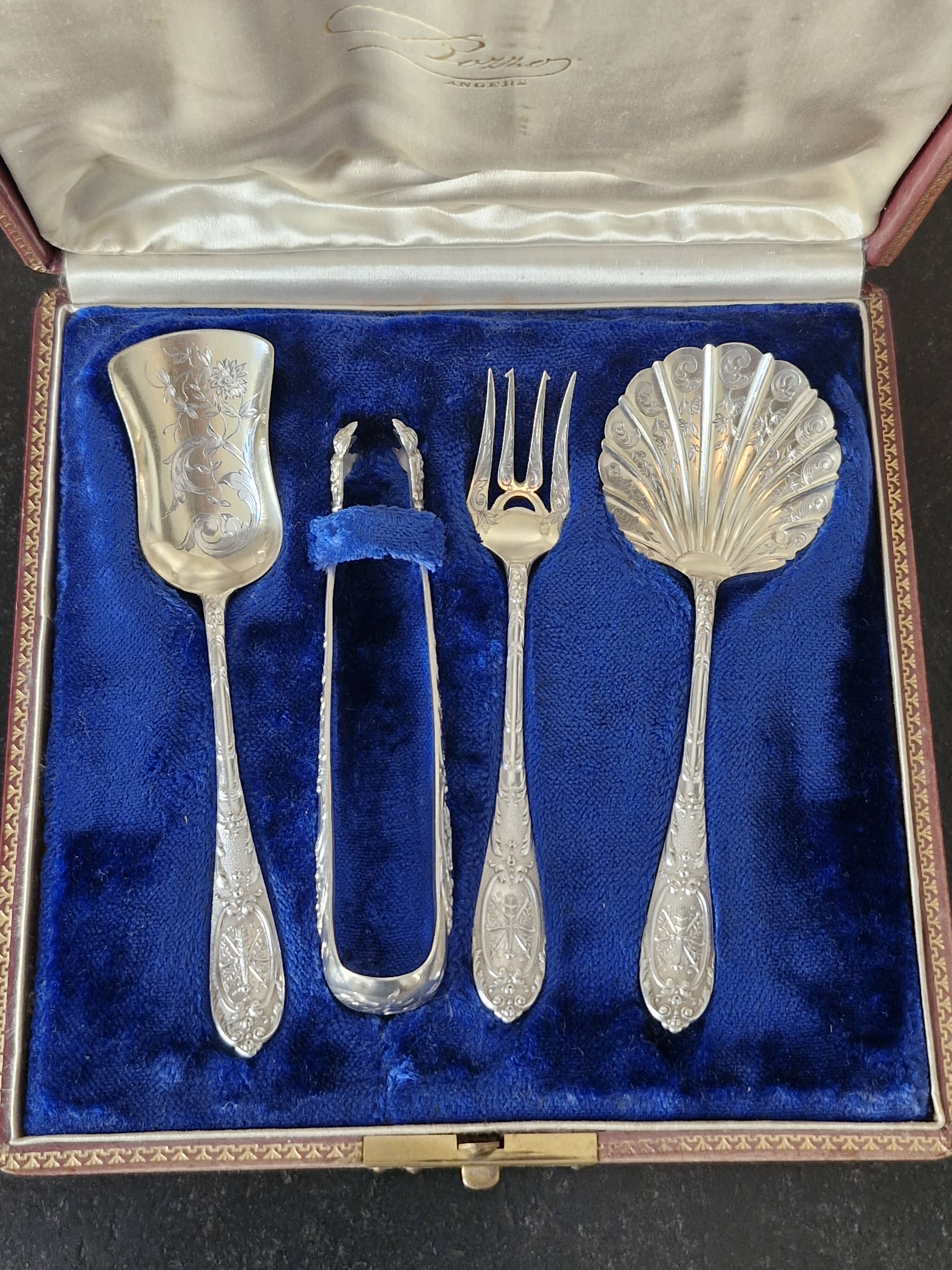 Silver mignardise service