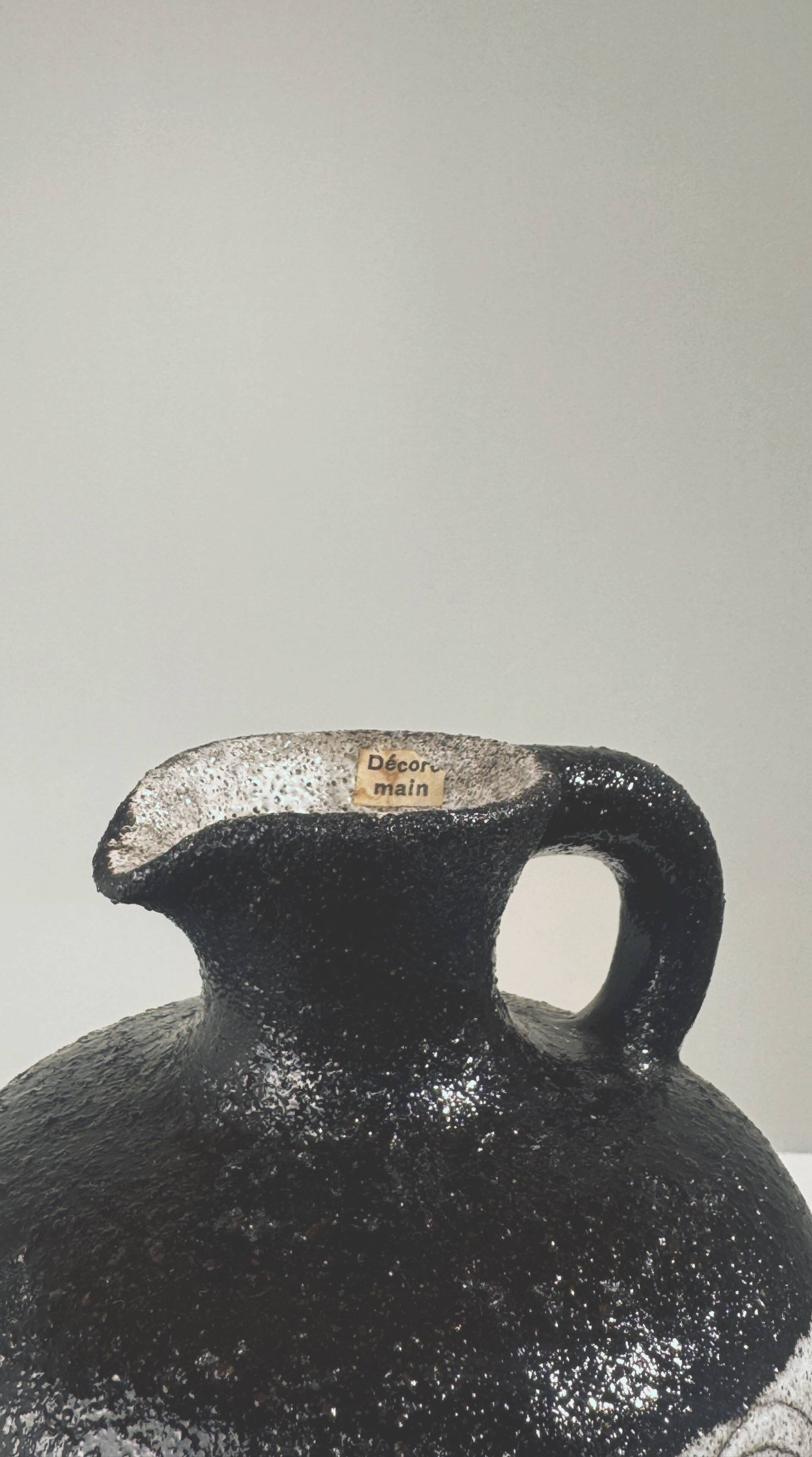 Rare stoneware vase by the potters of Accolay