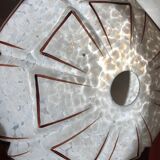 Art Deco globe ceiling light in gingham glass