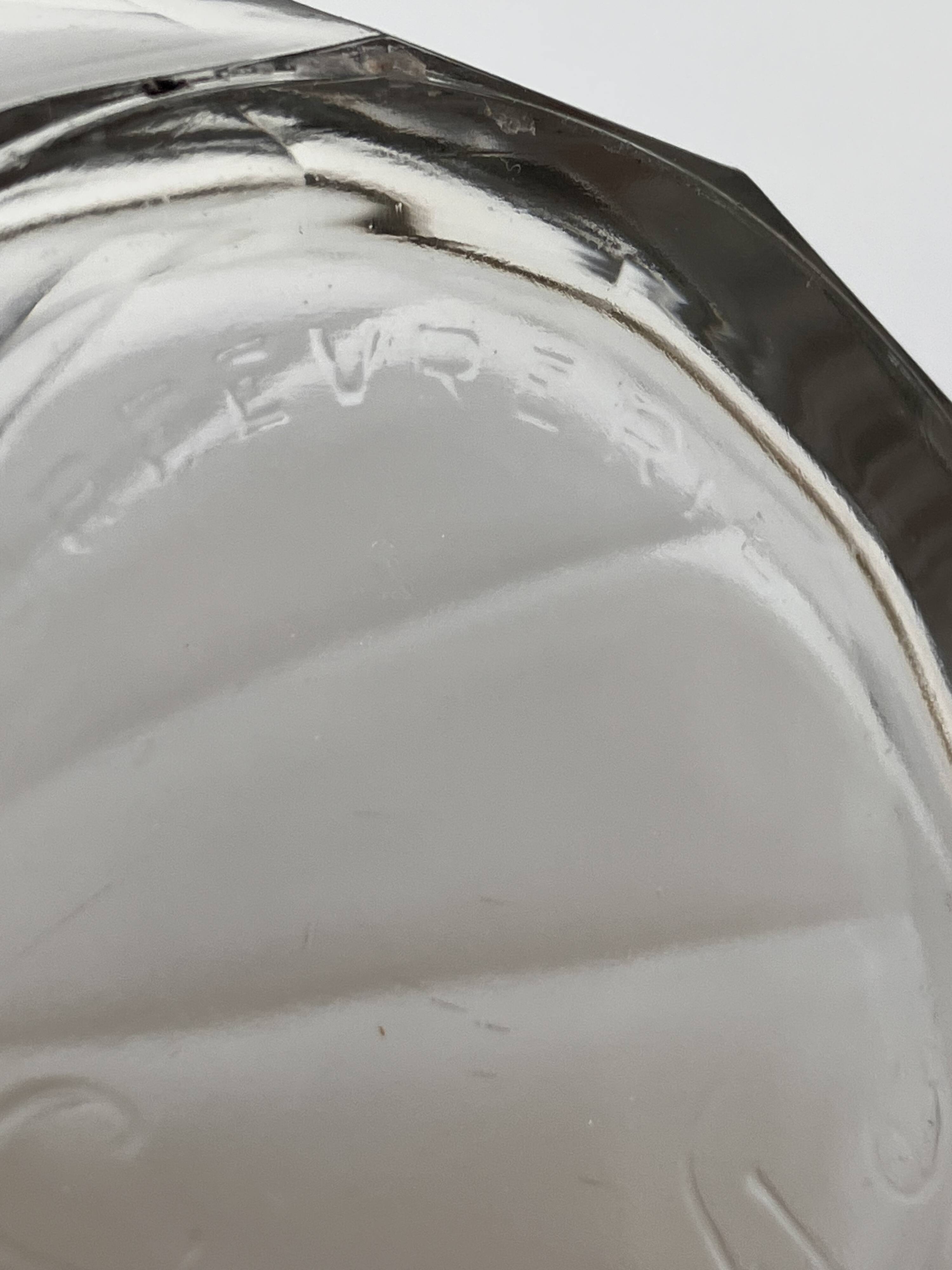 Saupoudreuse poudrier à sucre Christofle cristal et métal argenté Megeve