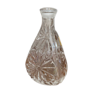 Ancienne carafe à liqueur en cristal de Bavière taillé